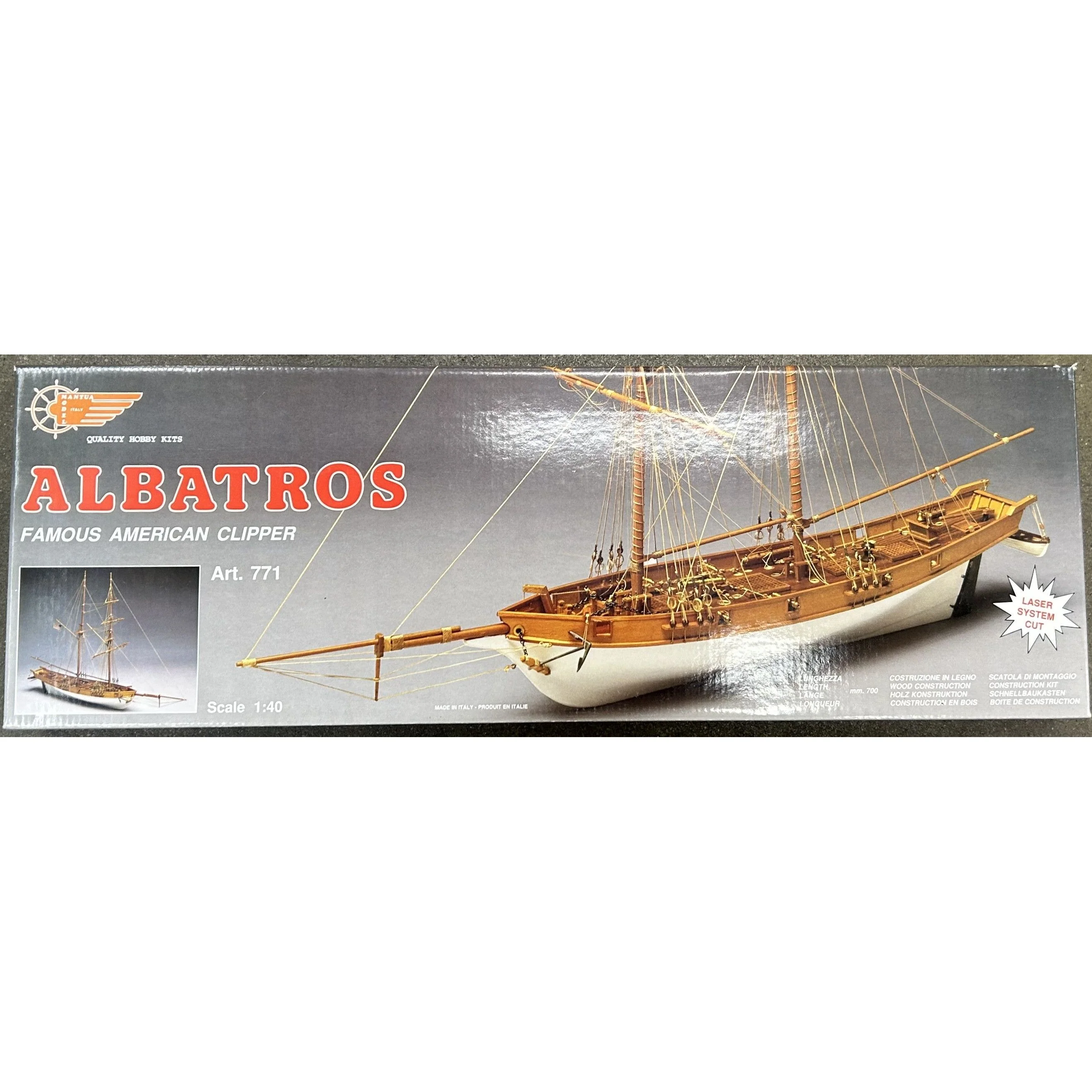 1/40 Scale Albatros famous American Clipper wood kit