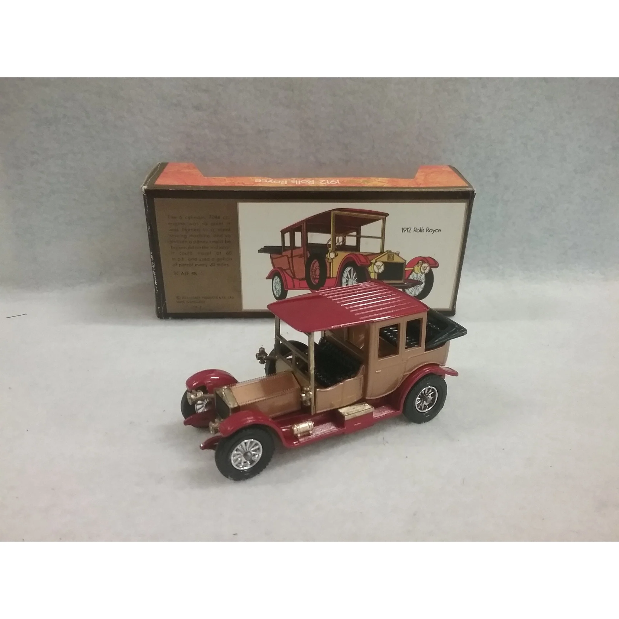 1/48 Scale 1973 Lesney Matchbox Models Of Yesteryear No.Y-7 1912 Rolls Royce - Image 2