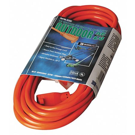 25 ft. 16/3 Vinyl Outdoor Extension Cord SJTW