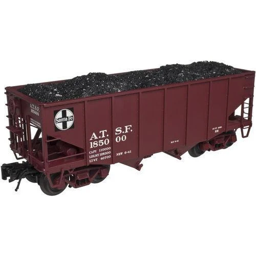 O Scale Atlas 3-rail Santa Fe 55-ton fish belly hopper