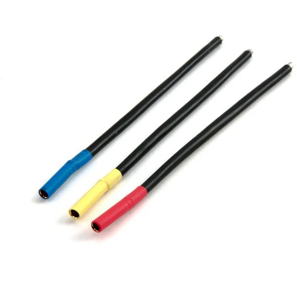 BL Motor WireSet, 4mm BulletConn,Female,Bl/Yel/Org