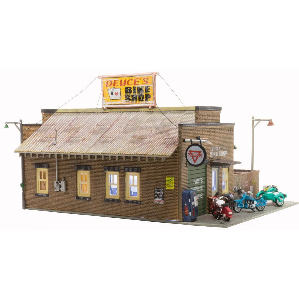 BR5045 HO Built-Up Deuce's Cycle Shop - Image 2