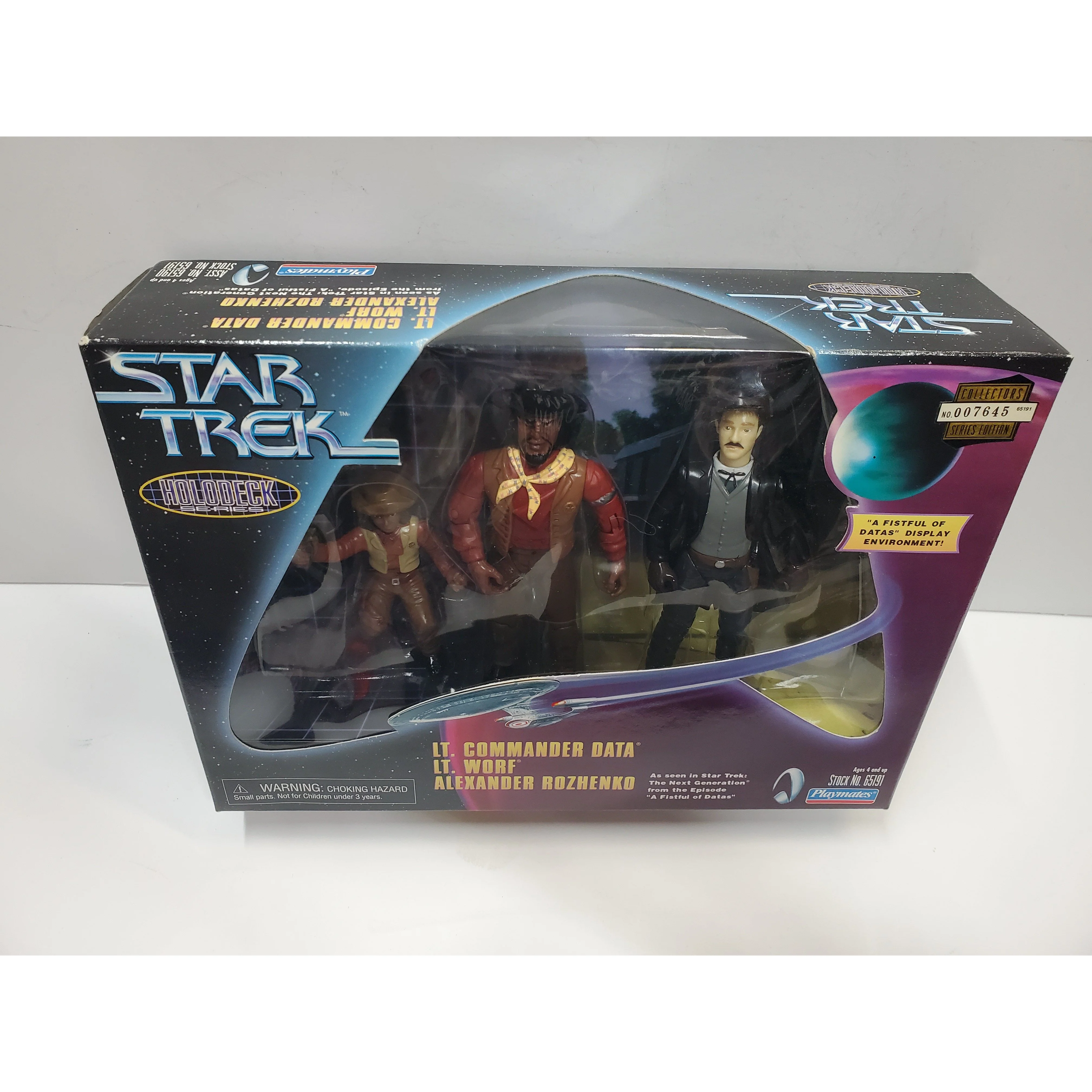 Playmates 65191 Star Trek Alien Collector Series Lt Commander Data, Lt Work & Al