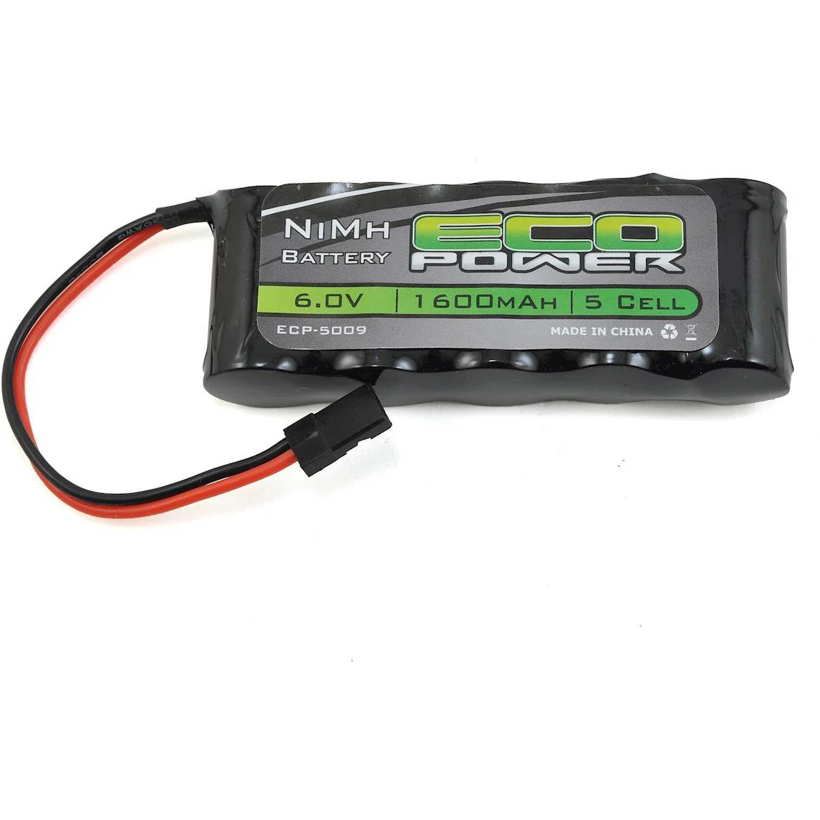EcoPower 5-Cell NiMH Stick Receiver Battery Pack (6.0V/1600mAh)