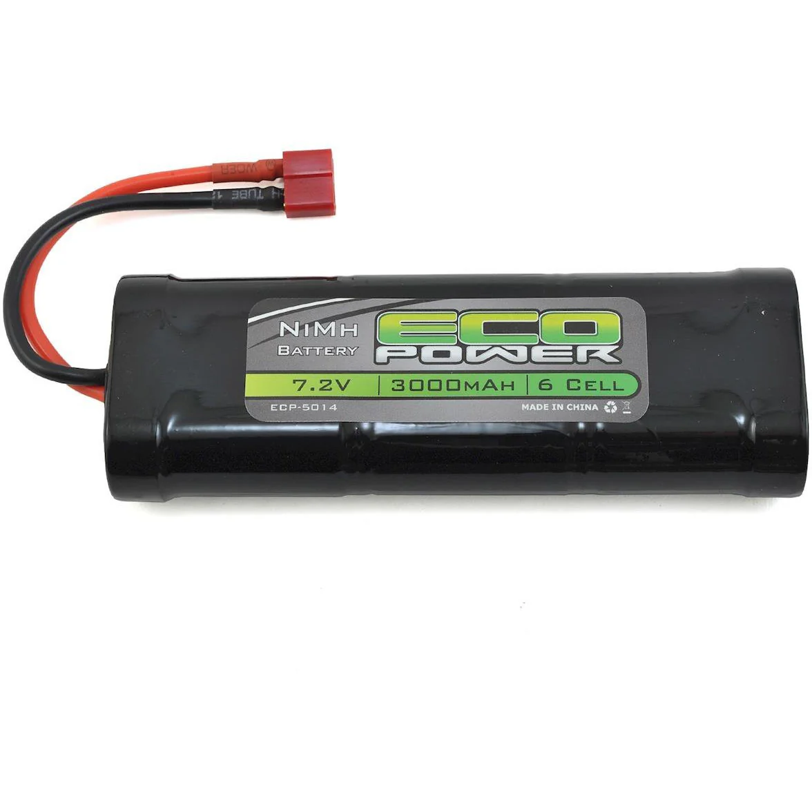 EcoPower 6-Cell NiMH Stick Pack Battery w/T-Style Connector (7.2V/3000mAh)