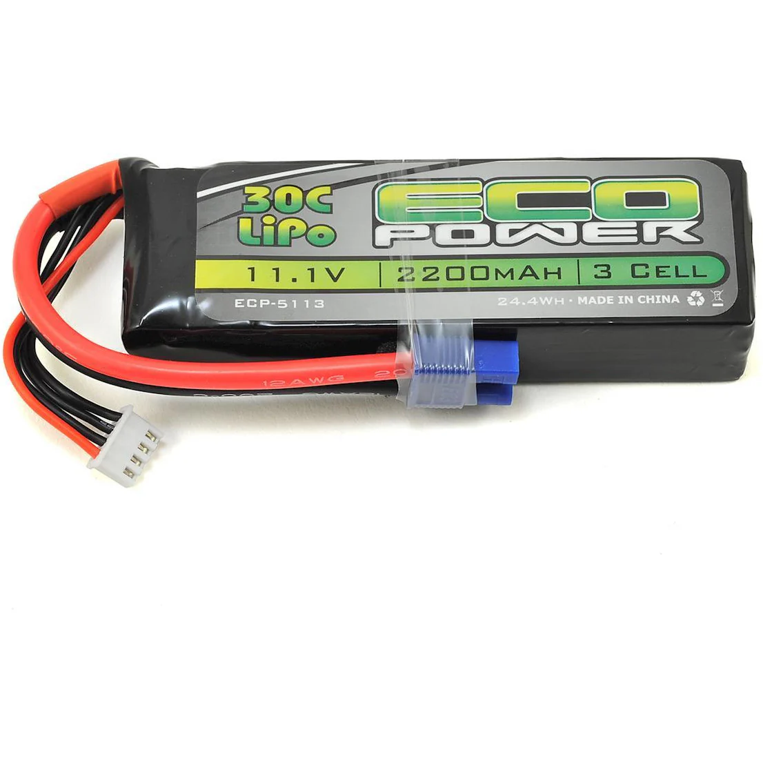 EcoPower "Electron" 3S LiPo 30C Battery (11.1V/2200mAh)