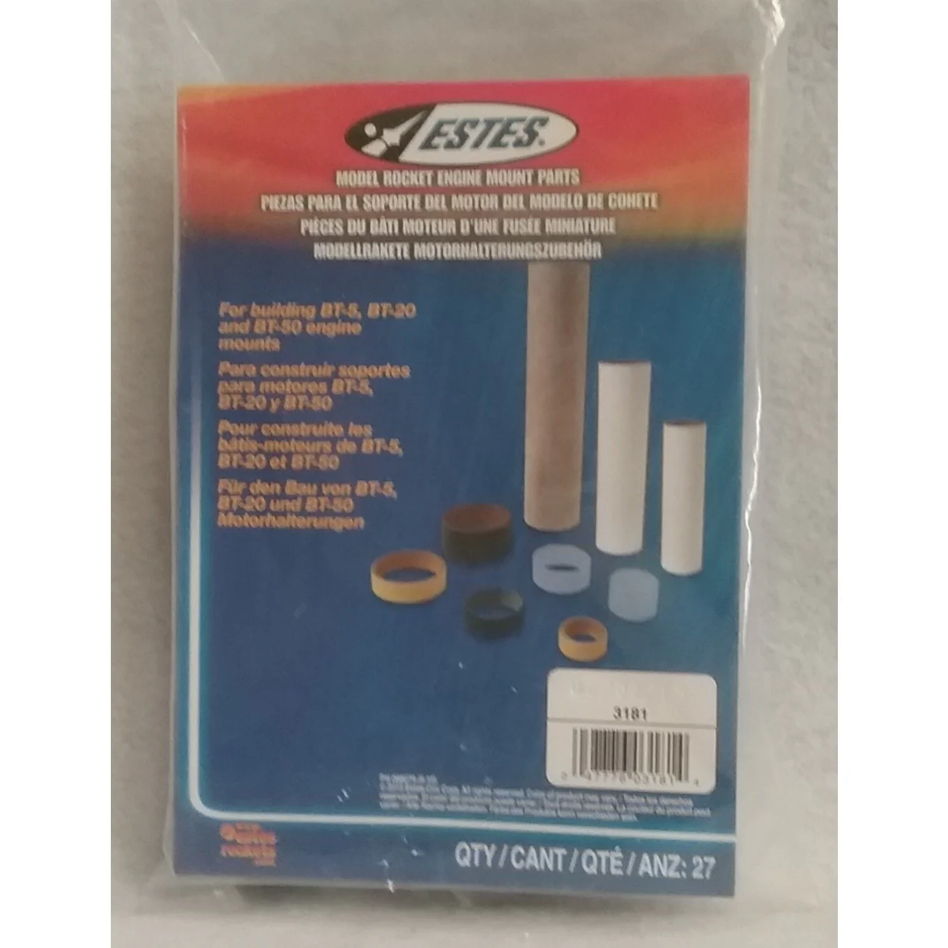 Estes Model Rocket Engine Mount Parts