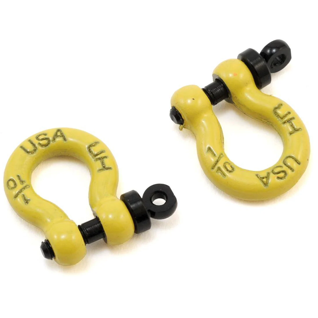 Hot Racing 1/10 Scale Aluminum D-Rings (Yellow) (2)