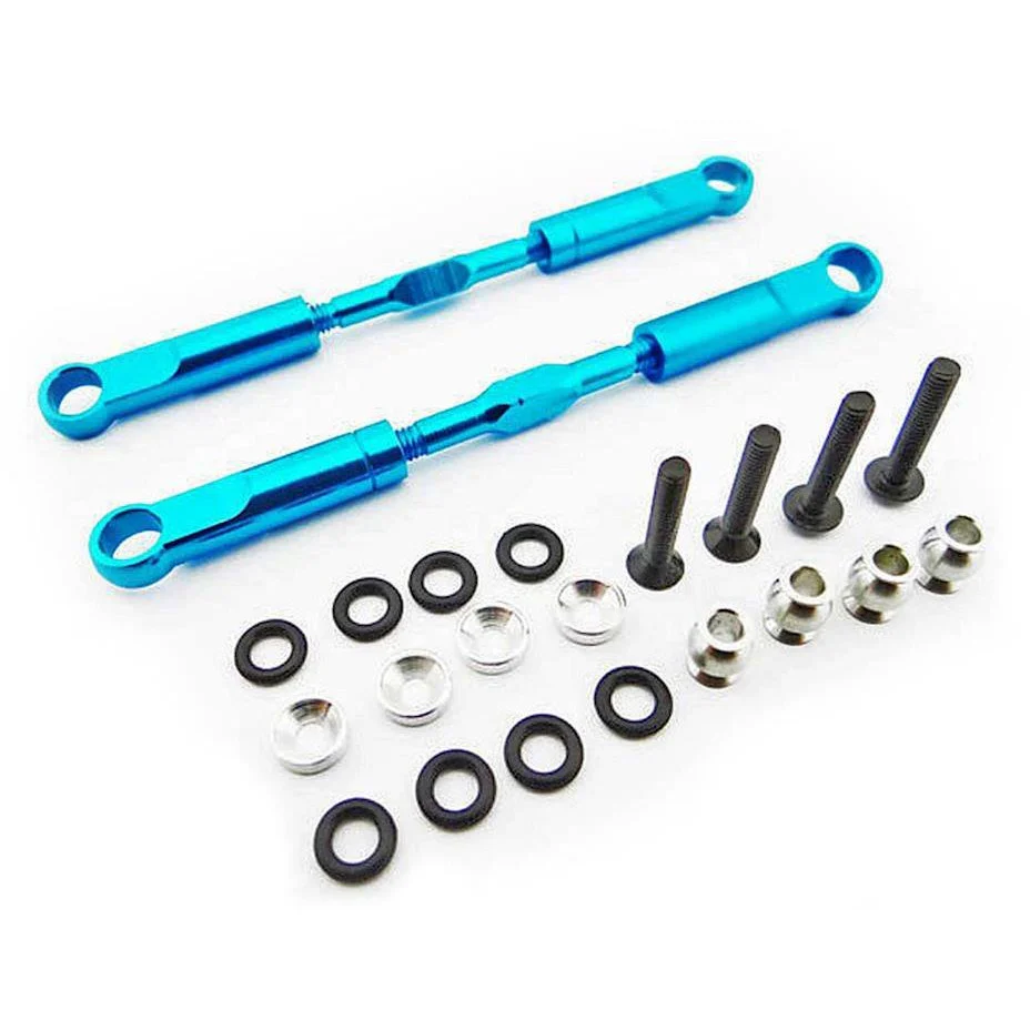 Hot Racing 89mm Aluminum Rear Turnbuckles (Blue) (2)