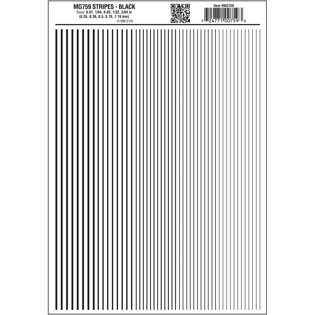 MG759 Stripes, Black