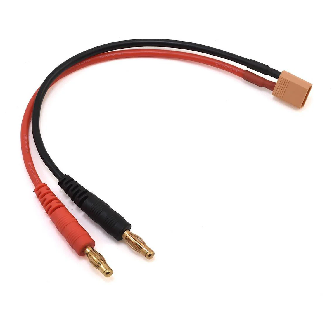 ProTek RC XT30 Charge Lead (Male XT30 to 4mm Banana Plugs) (6" / 15.24cm)