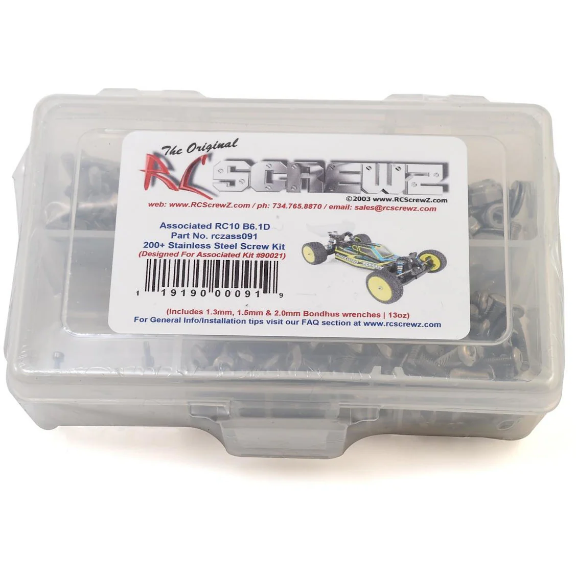 RC Screwz Associated RC10B6.1D Stainless Steel Screw Kit