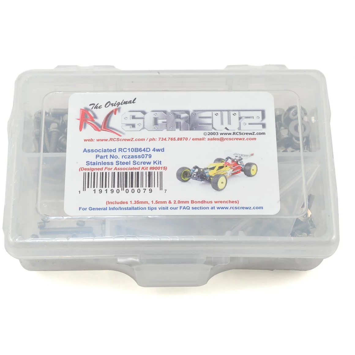 RC Screwz Associated RC10B64D Stainless Steel Screw Kit