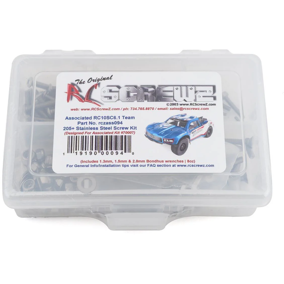 RC Screwz Associated RC10SC6.1 Stainless Steel Screw Kit