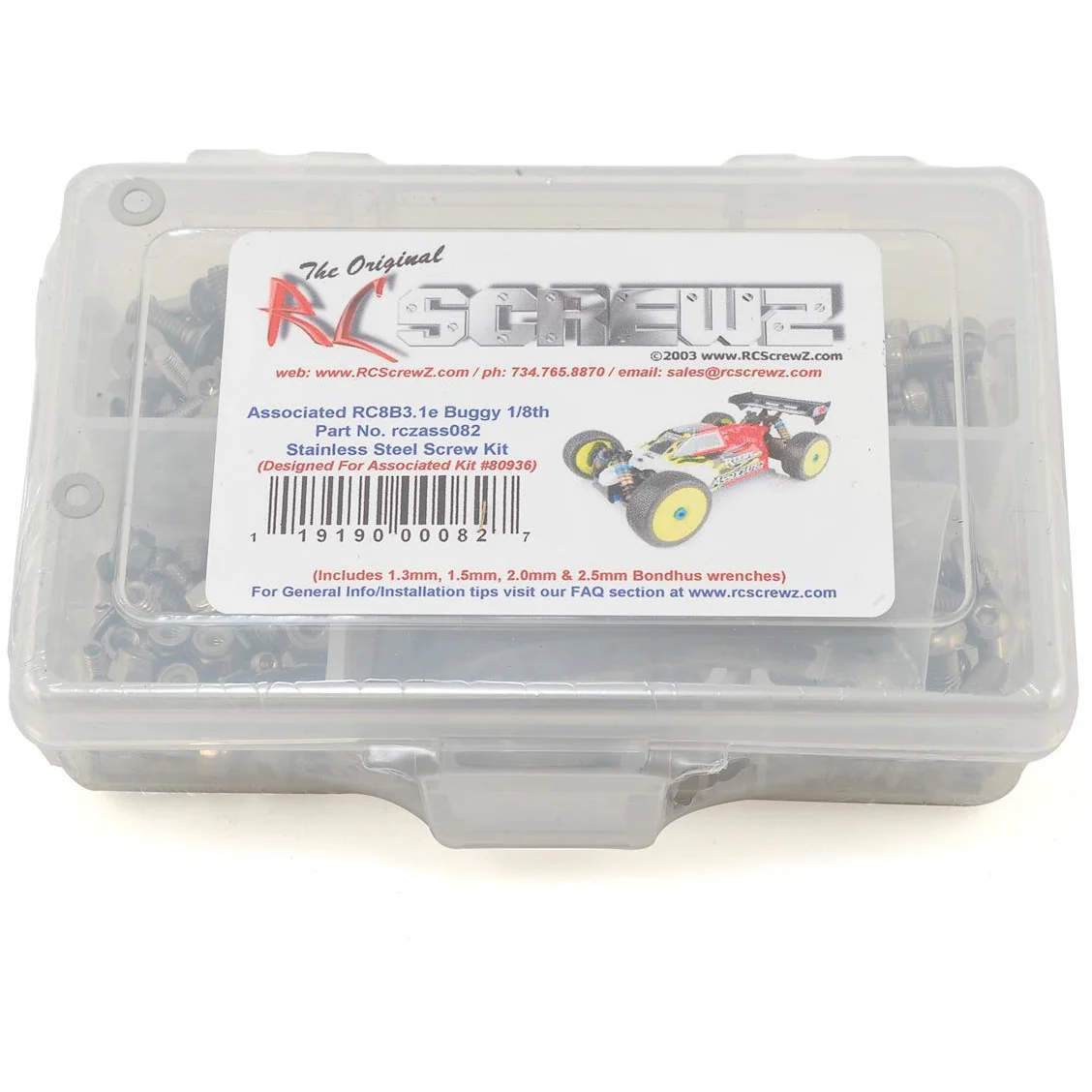 RC Screwz Associated RC8B3.1e Stainless Steel Screw Kit