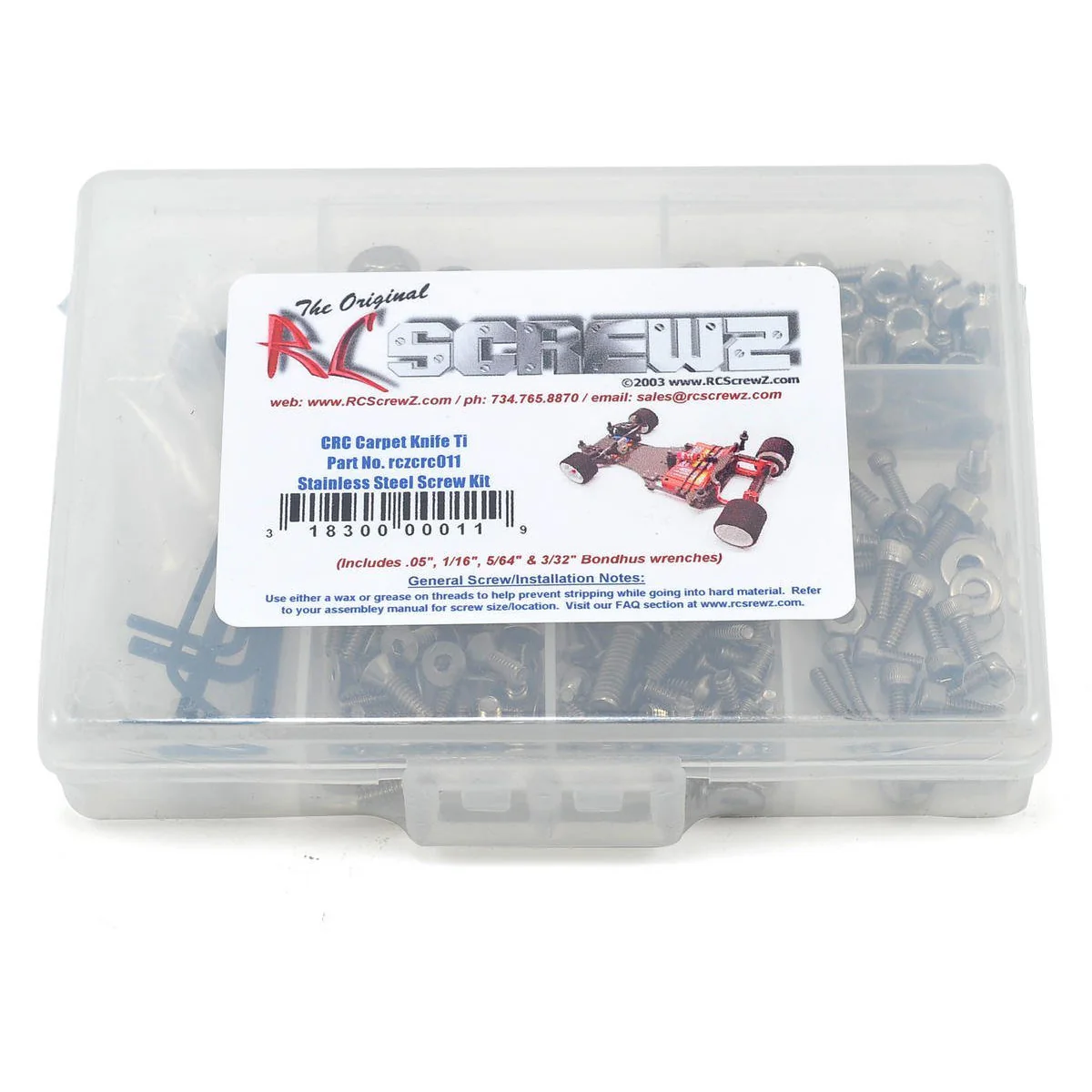 RC Screwz CRC Xti Stainless Steel Screw Kit