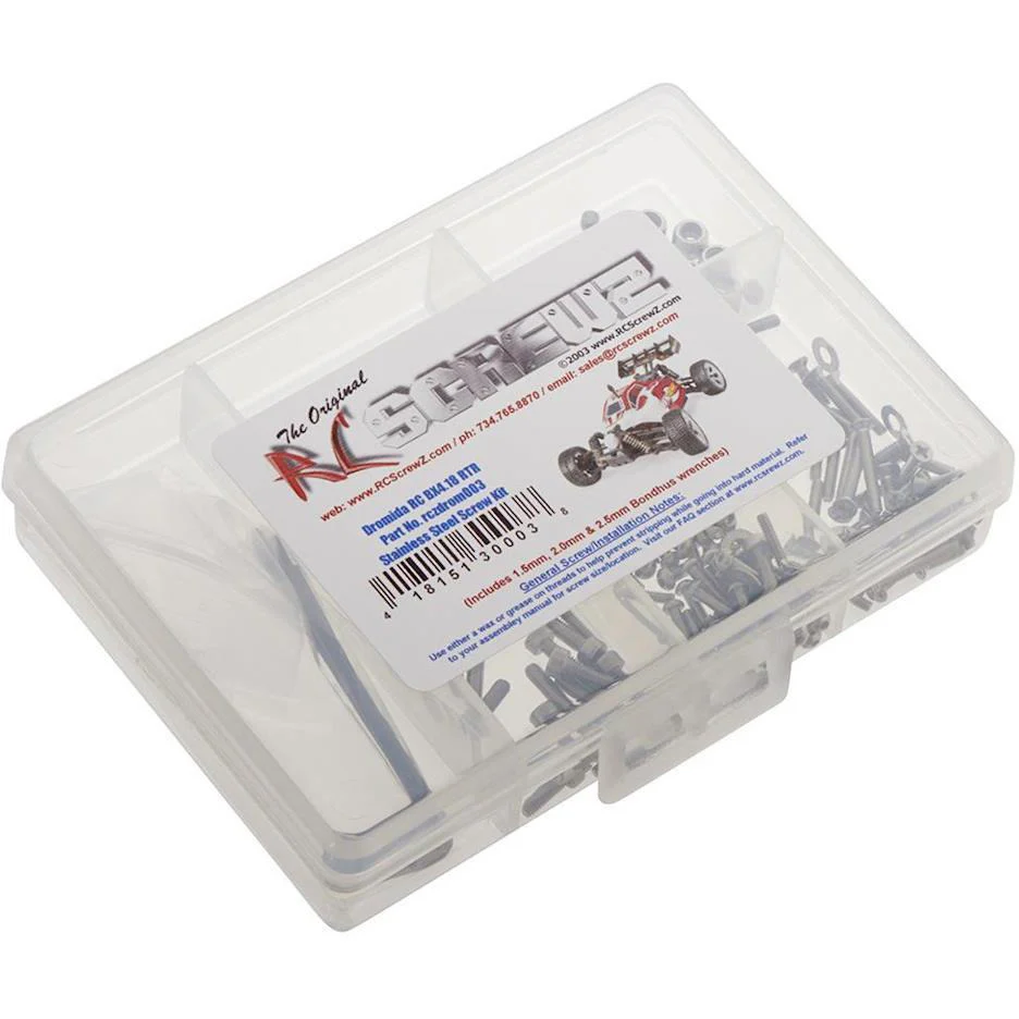 RC Screwz DROM003 SS Screw Kit Dromida BX4.18 RTR