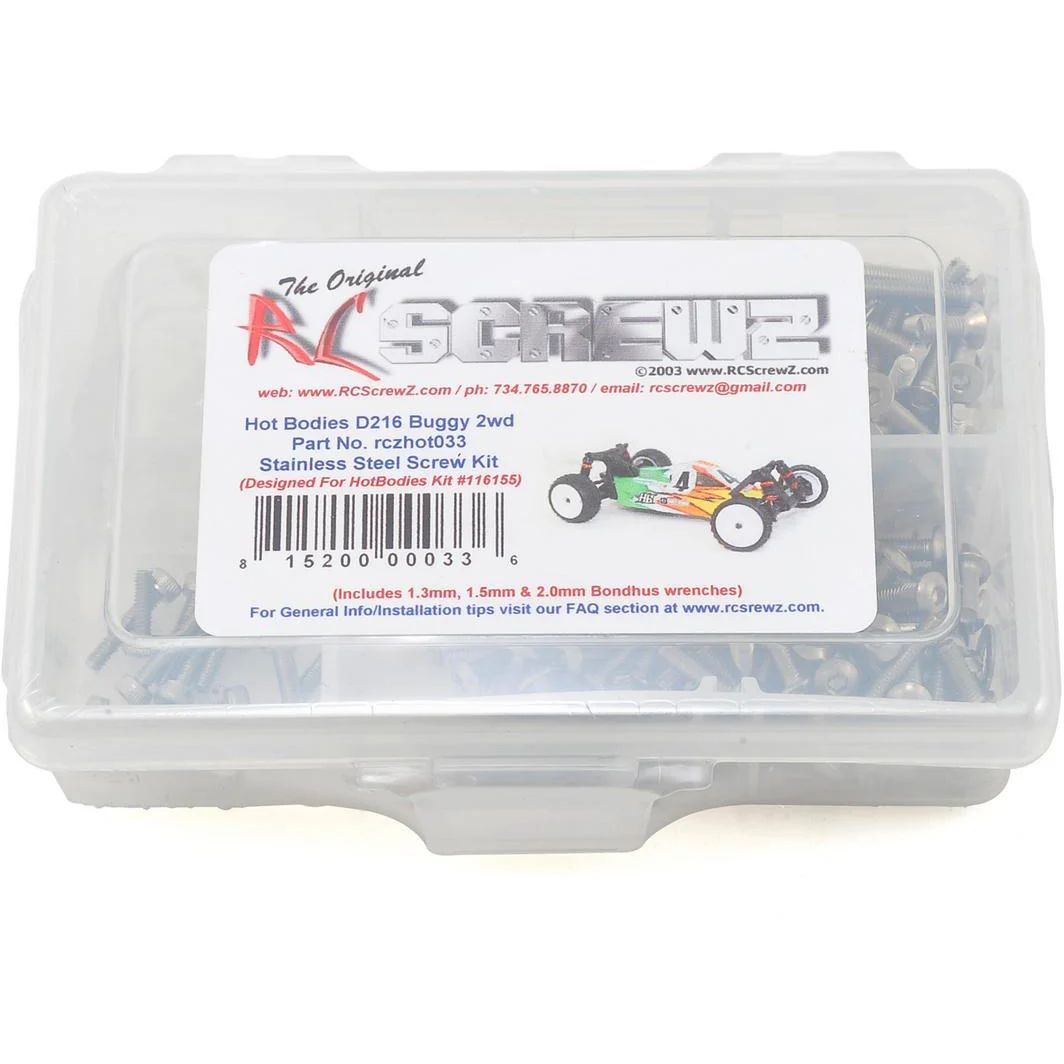 RC Screwz Hot Bodies D216 Stainless Steel Screw Kit