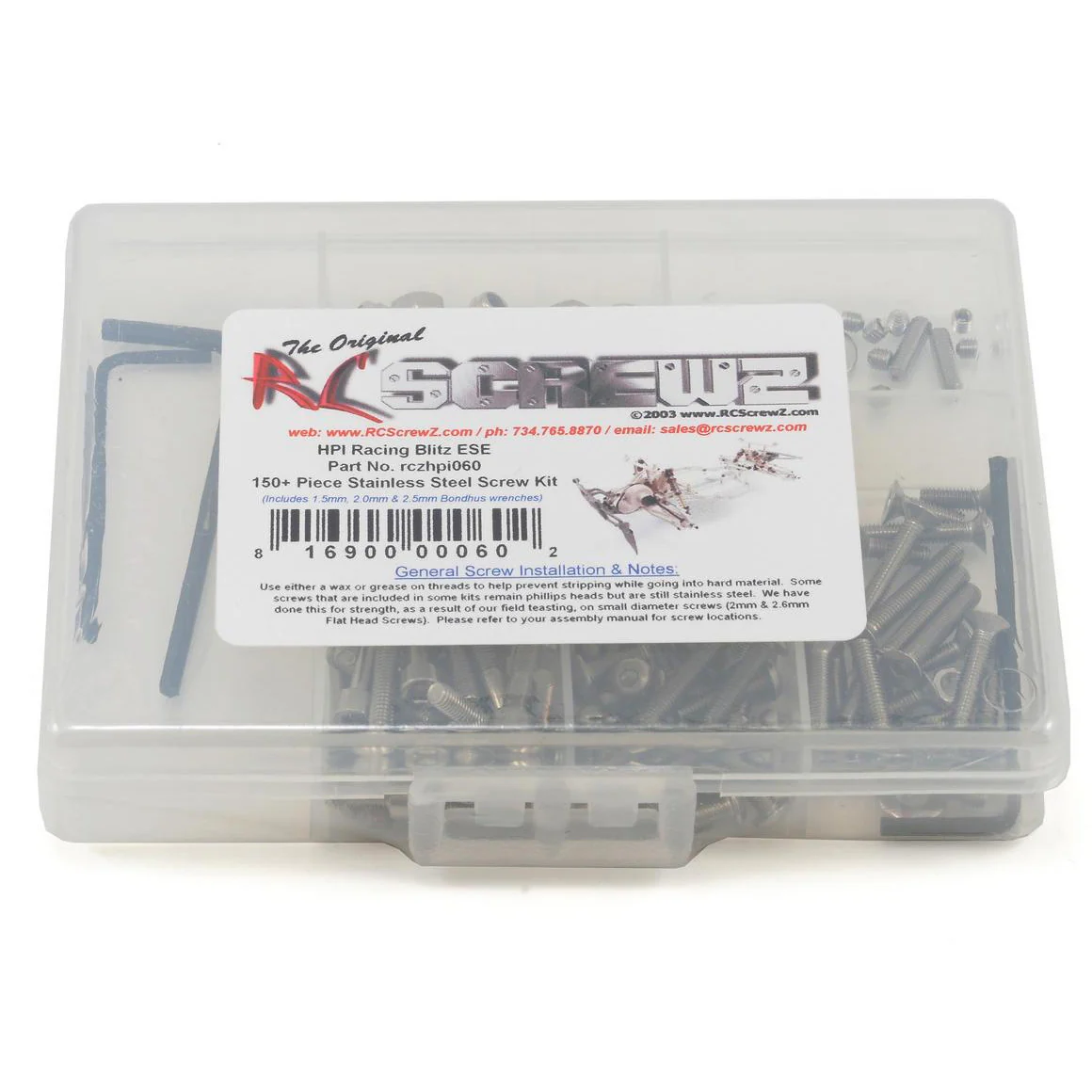 RC Screwz HPI Blitz ESE Stainless Steel Screw Kit