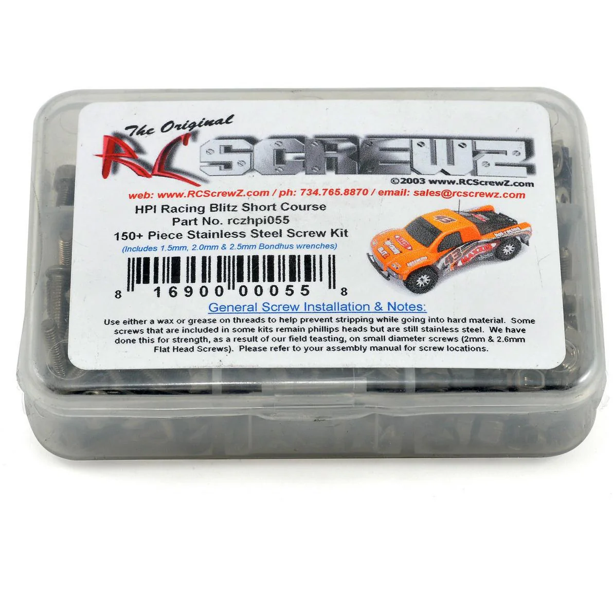 RC Screwz HPI Blitz Stainless Steel Screw Kit