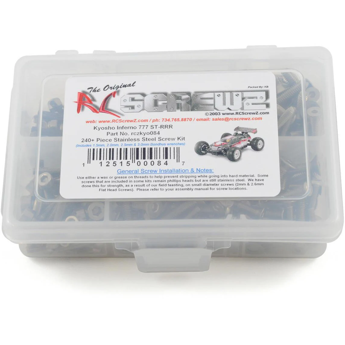 RC Screwz Kyosho Inferno ST-RR Stainless Steel Screw Kit