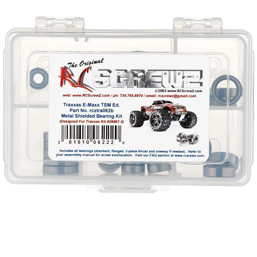 RC Screwz Metal Shielded Bearing Kit Emaxx TSM