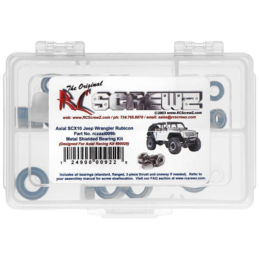 RC Screwz Metal Shielded Bearing Kit SCX10 Jeep Rubicon