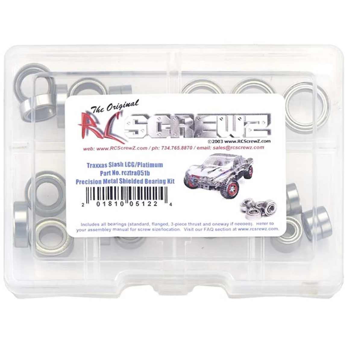 RC Screwz Precision Shielded Bearing Kit TRA Slash 4x4
