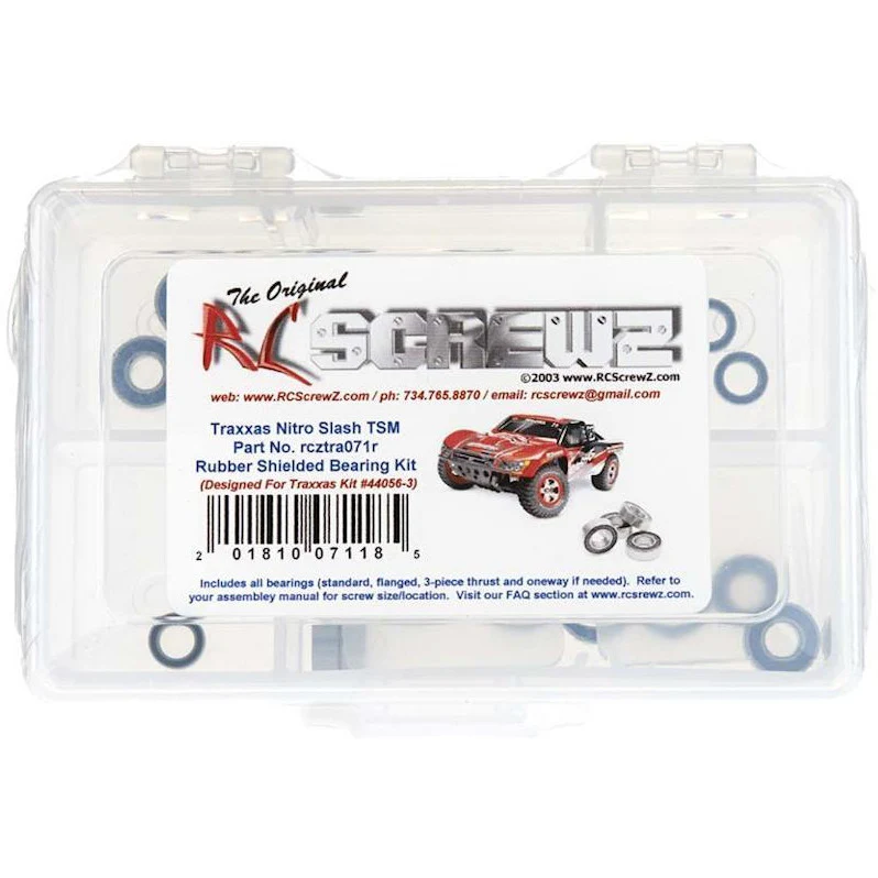 RC Screwz Rbbr Shld Brng Kit Nitro Slash TSM (44056-3)