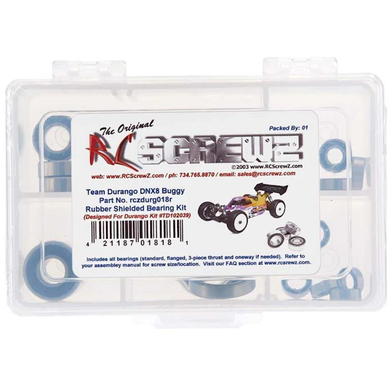 RC Screwz Rubber Shielded Bearing Kit Durango DNX8