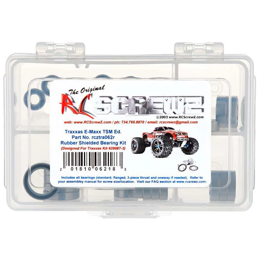 RC Screwz Rubber Shielded Bearing Kit Emaxx TSM