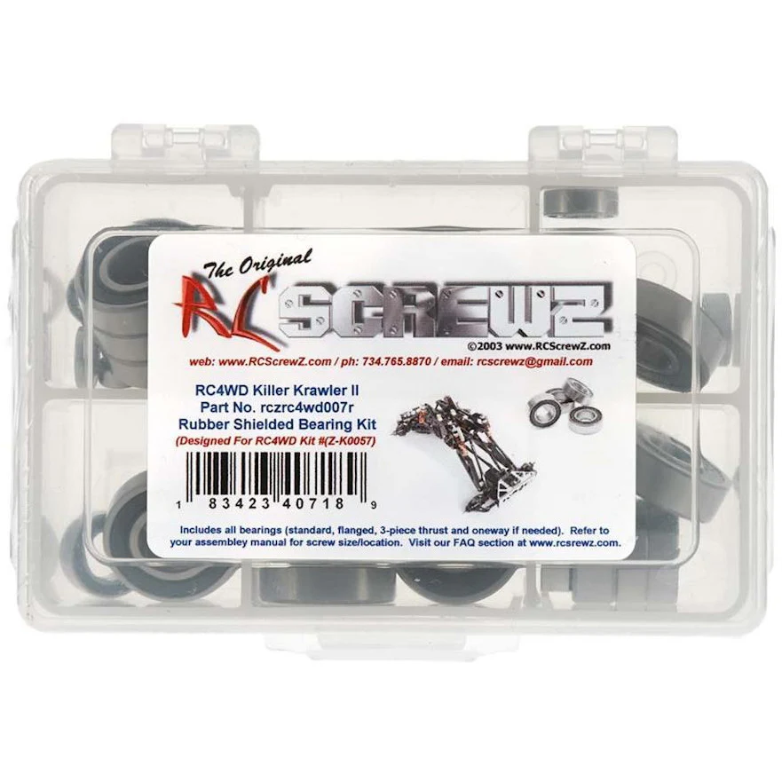 RC Screwz Rubber Shielded Bearing Kit Killer Krawler 2