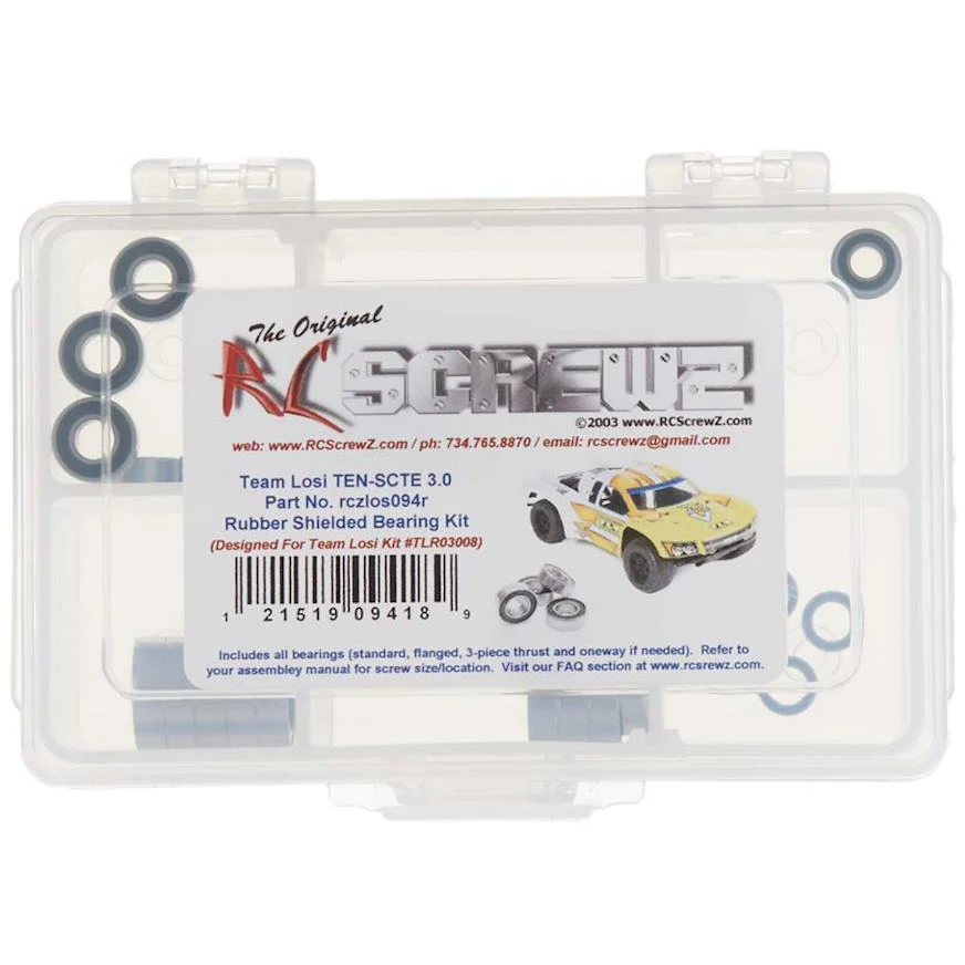 RC Screwz Rubber Shielded Bearing Kit TEN SCTE 3.0