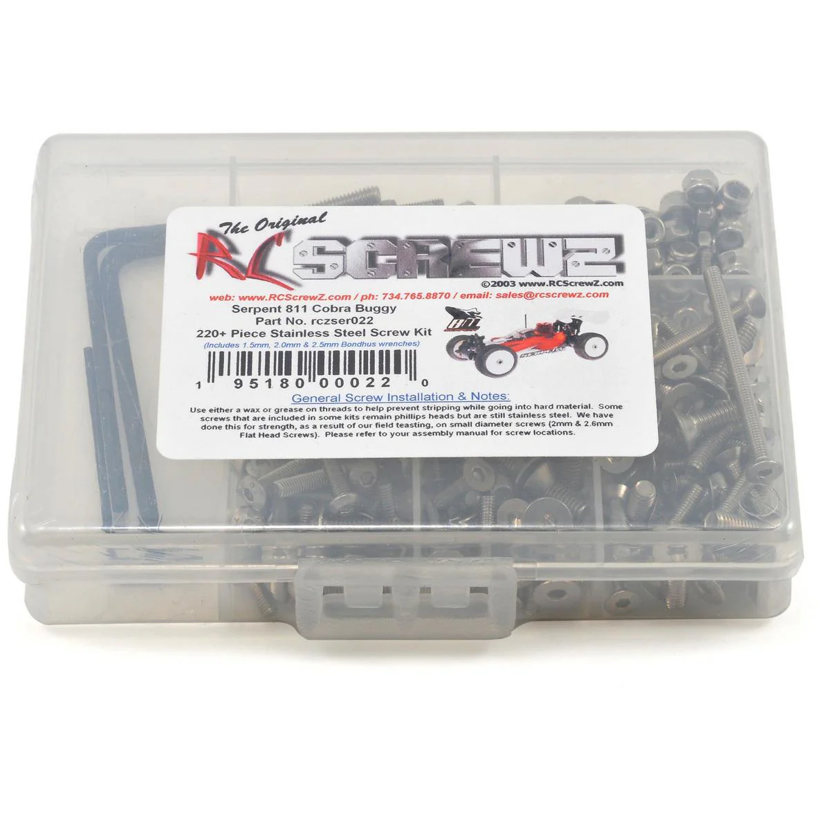RC Screwz Serpent 811 Cobra 1/8 Buggy Stainless Steel Screw Kit