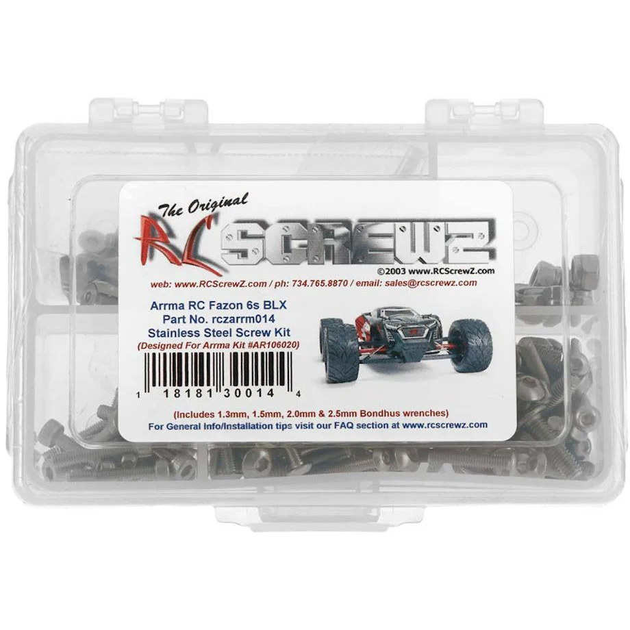 RC Screwz Stainless Steel Screw Kit ARA Fazon 6S BLX