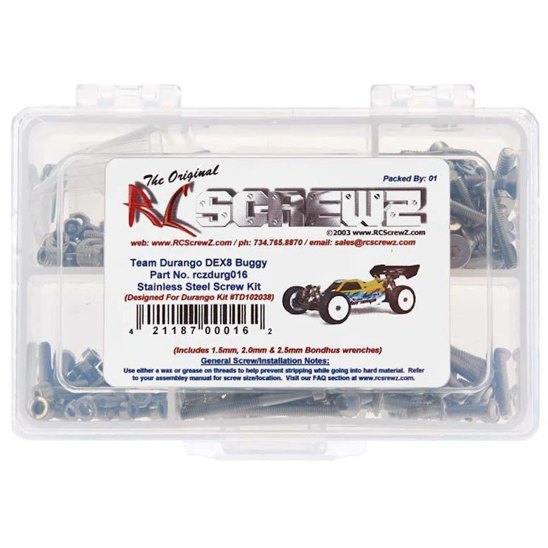 RC Screwz Stainless Steel Screw Kit Durango DEX8