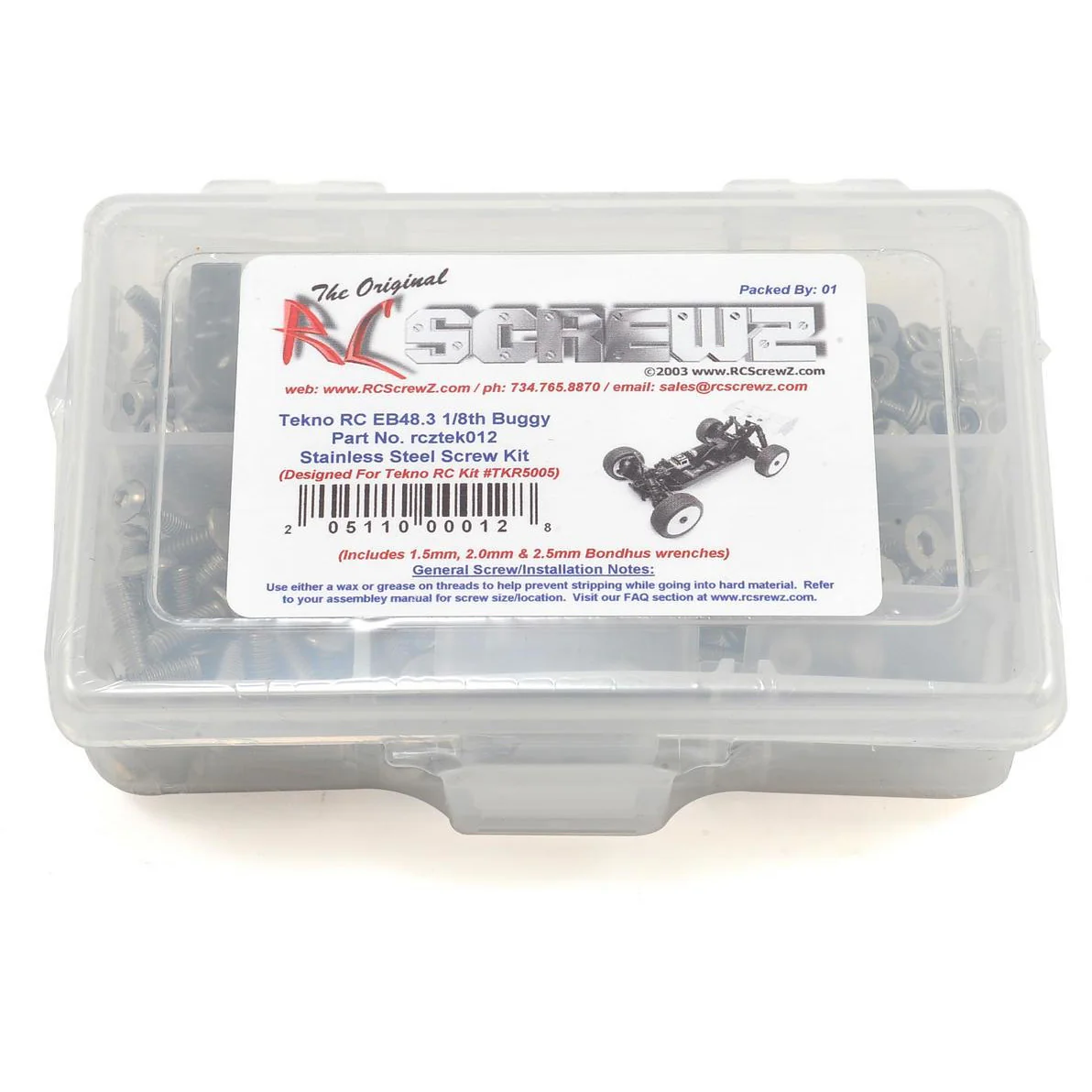 RC Screwz Tekno EB48.3 Buggy Stainless Screw Kit