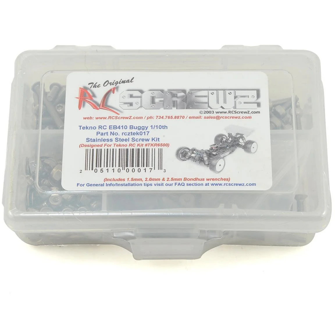RC Screwz Tekno RC EB410 Buggy Stainless Steel Screw Kit