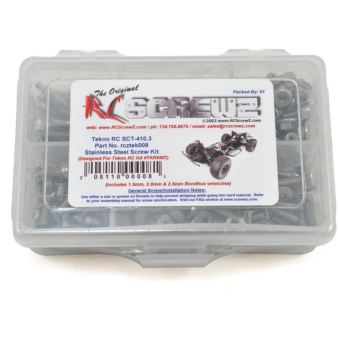 RC Screwz Tekno SCT410.3 Stainless Screw Kit