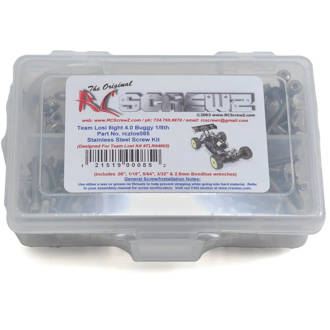 RC Screwz TLR 8IGHT 4.0 1/8th Buggy Stainless Screw Kit