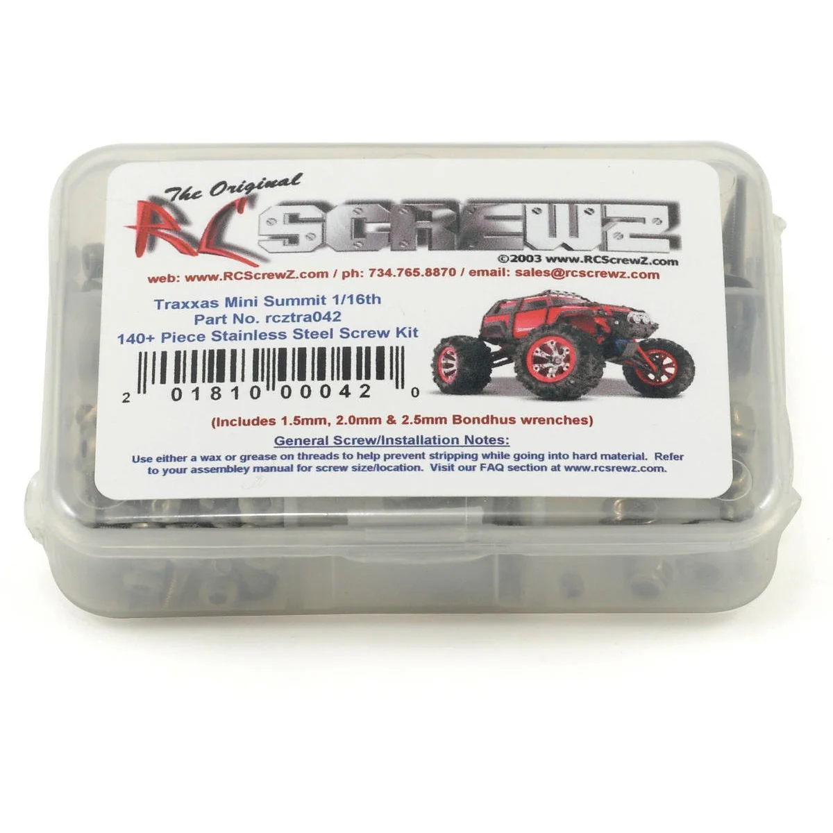 RC Screwz Traxxas Mini Summit 1/16th Stainless Steel Screw Kit