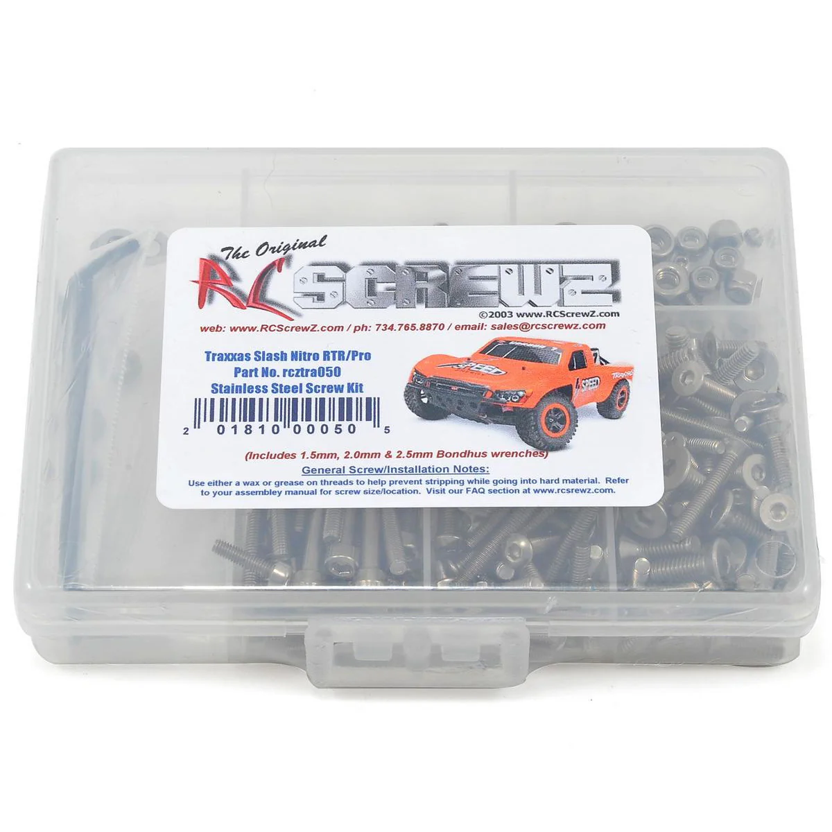 RC Screwz Traxxas Nitro Slash 3.3 Stainless Steel Screw Kit