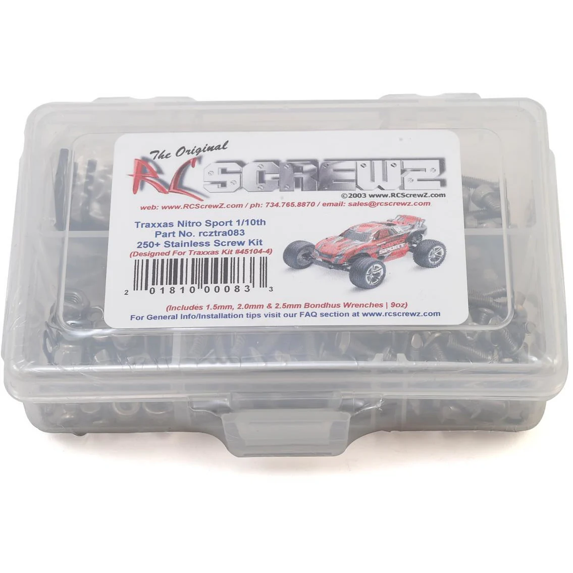RC Screwz Traxxas Nitro Sport Stainless Steel Screw Kit