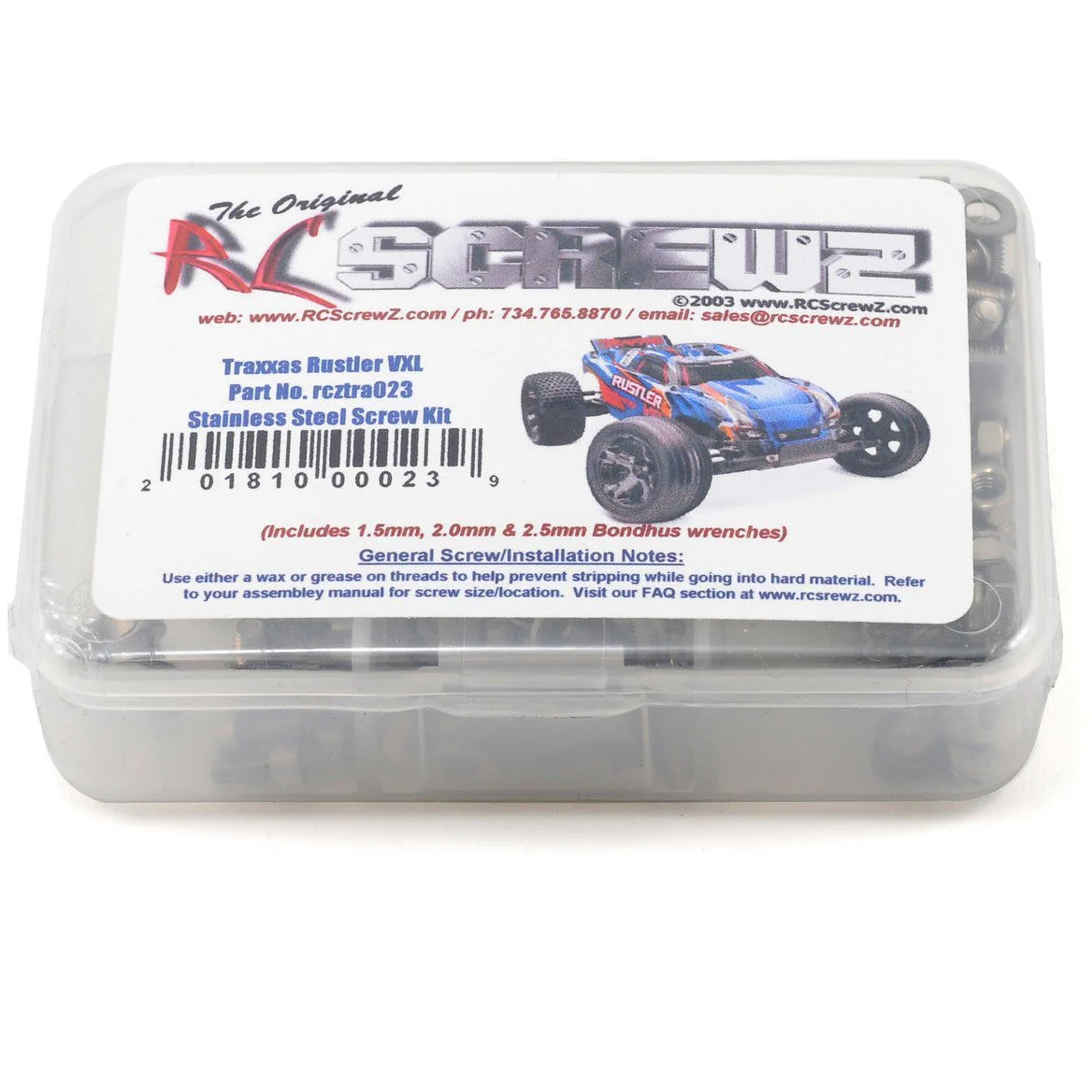 RC Screwz Traxxas Rustler VXL Stainless Steel Screw Set