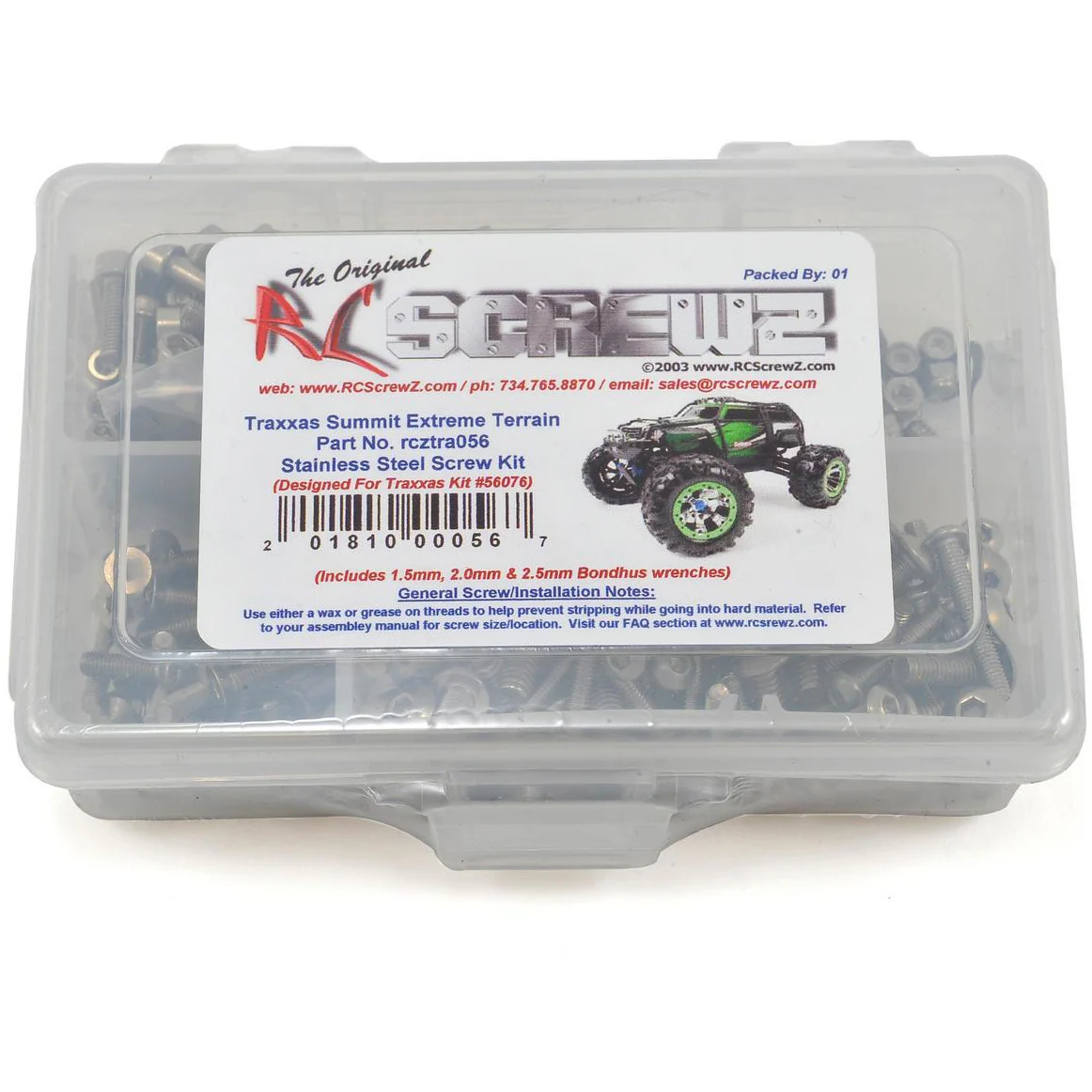 RC Screwz Traxxas Summit Extreme Stainless Steel Screw Kit