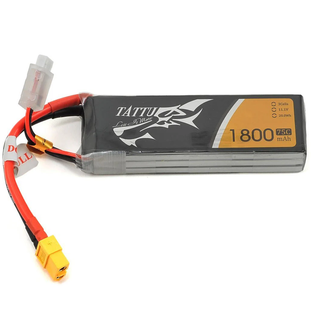 Tattu 3S LiPo Battery 75C (11.1V/1800mAh) (JST-XH)