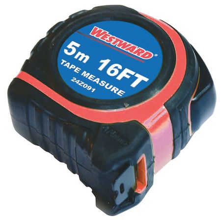 WESTWARD 16 ft Tape Measure, 3/4 in Blade