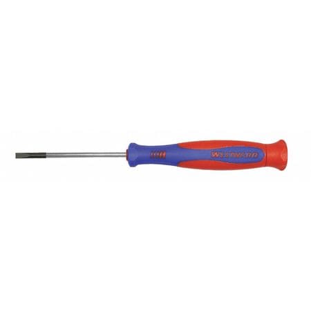 WESTWARD Precision Screwdriver Slotted 1/8" 2 1/2 in Round