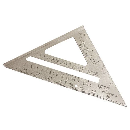 WESTWARD Rafter Angle Square, 7 In, Aluminum